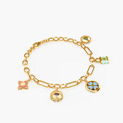 The Lucky Five - Enamel Lucky Charm Bracelet