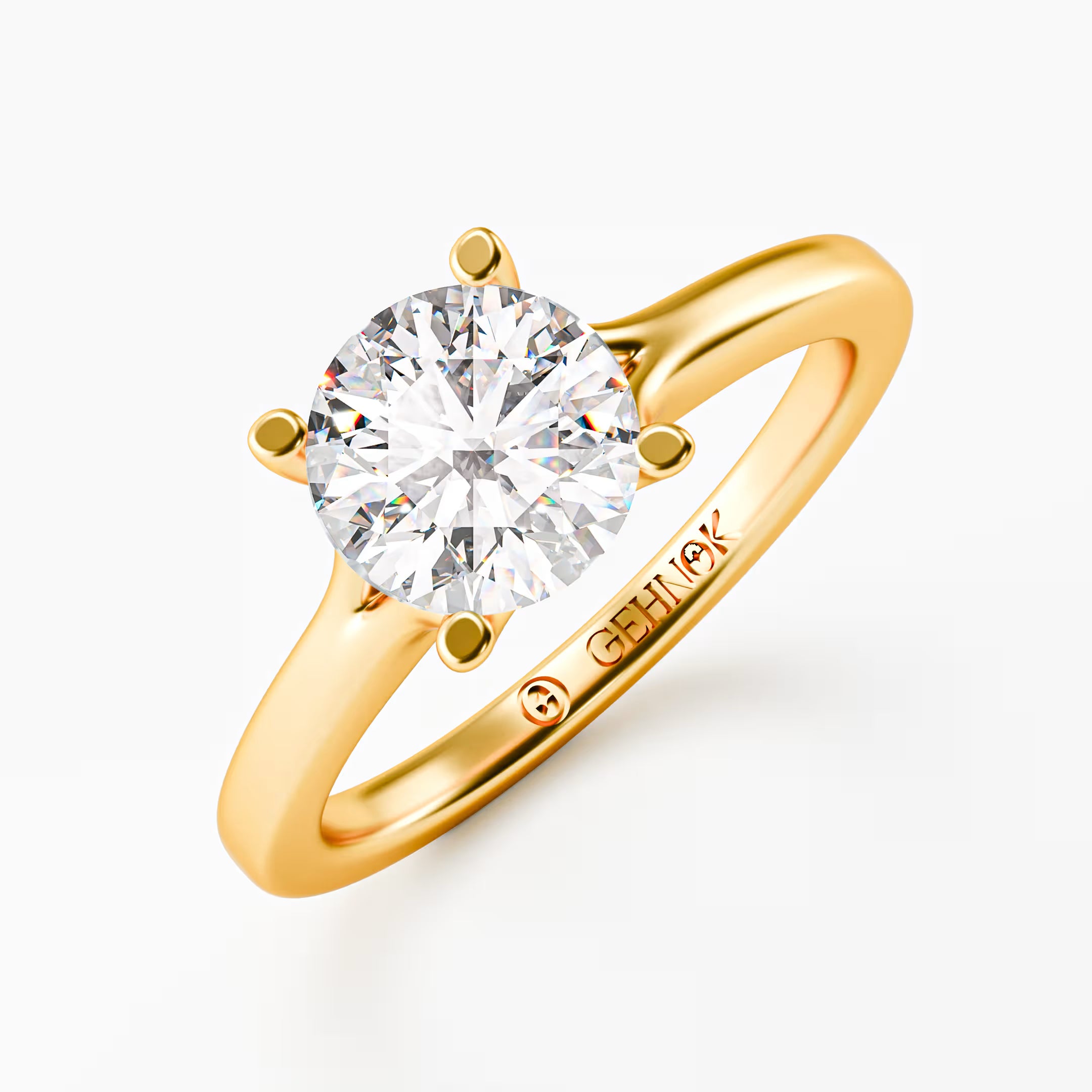 The Classic - Round Brilliant Solitaire Engagement Ring by Gehnok