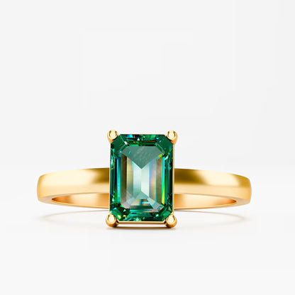 Emerald-Cut Solitaire Ring