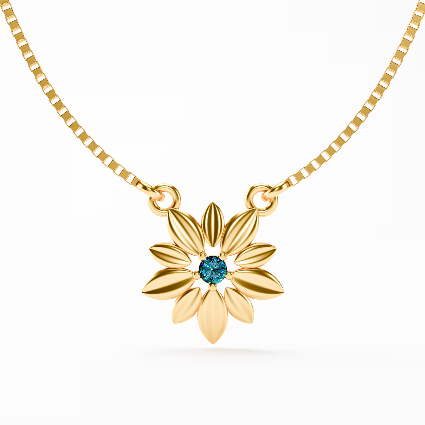 The Daisy - Sculpted Flower Pendant Necklace