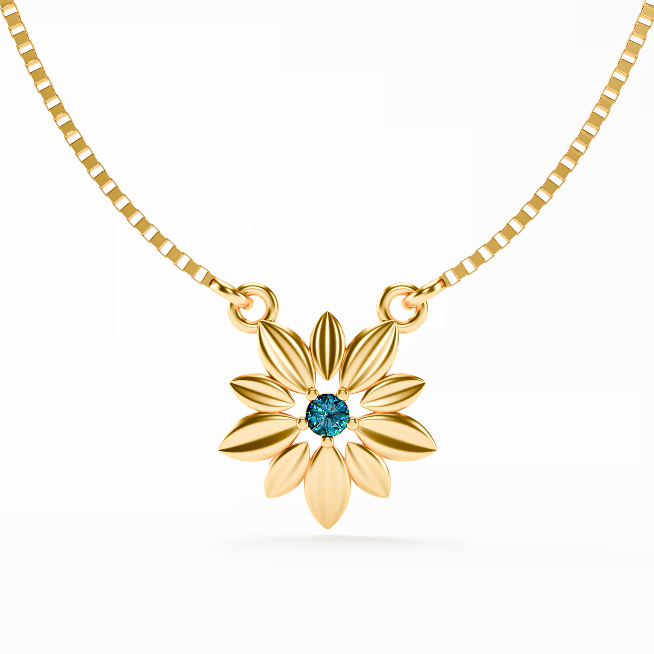 The Daisy - Sculpted Flower Pendant Necklace