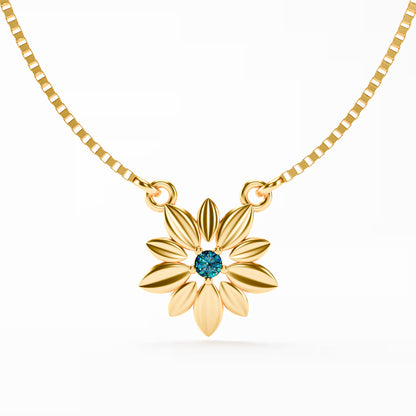 The Daisy - Sculpted Flower Pendant Necklace
