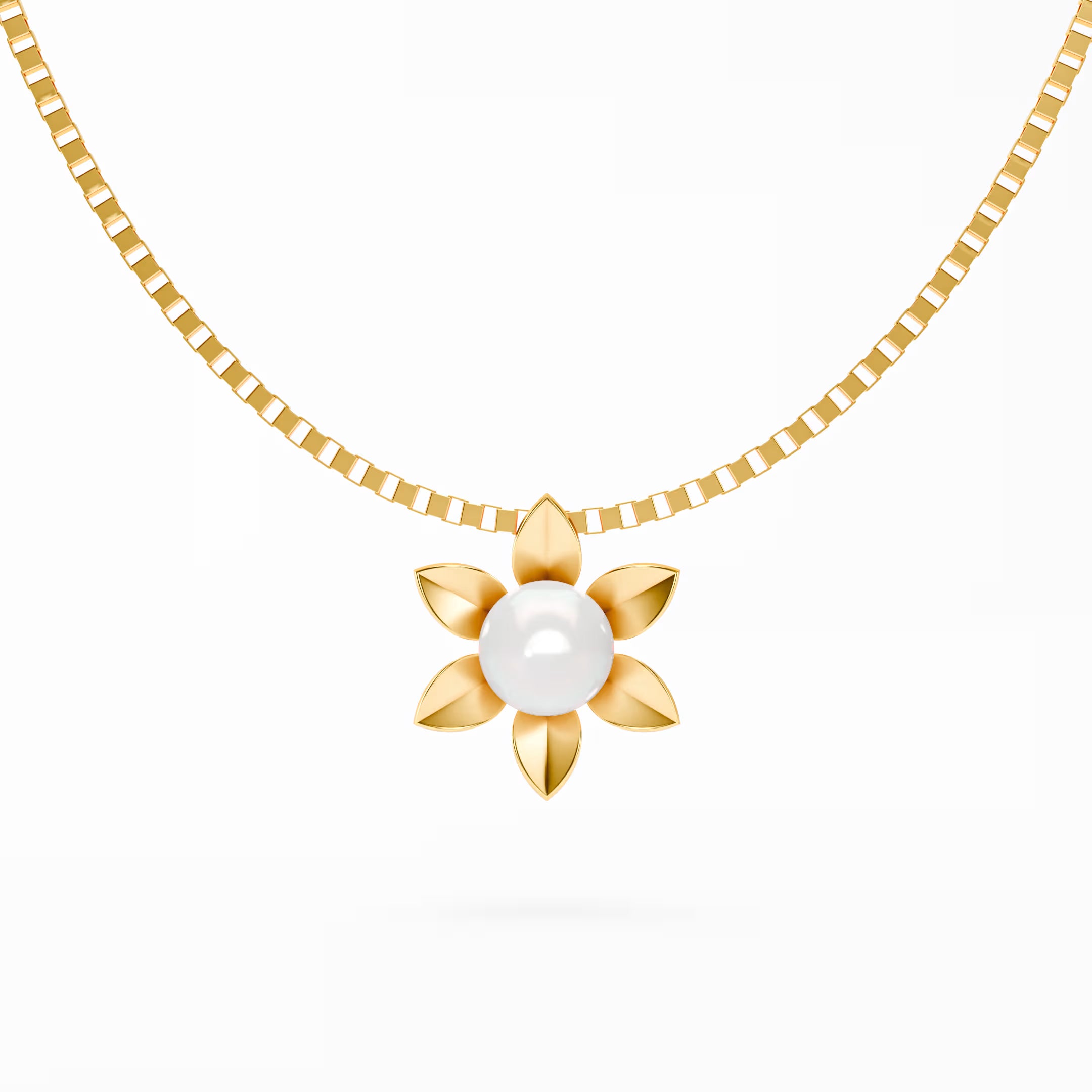 The Pearl Bloom - Six Petal Flower Pearl Pendant