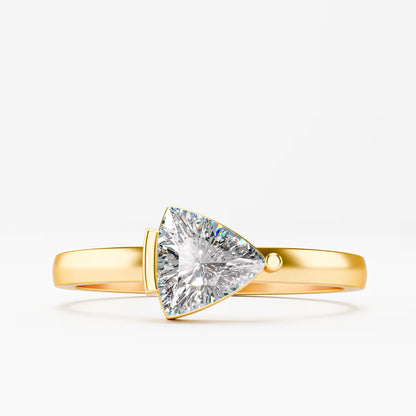 The Trillion - Triangle Diamond Half Bezel Solitaire