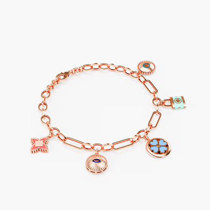 The Lucky Five - Enamel Lucky Charm Bracelet