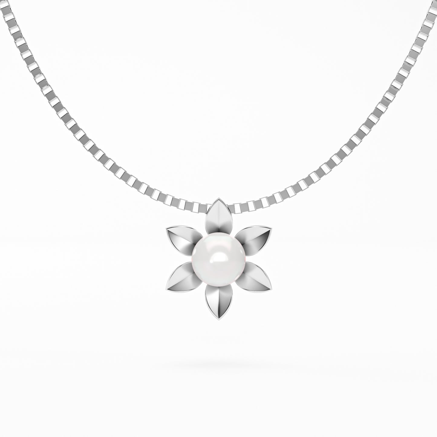 The Pearl Bloom - Six Petal Flower Pearl Pendant