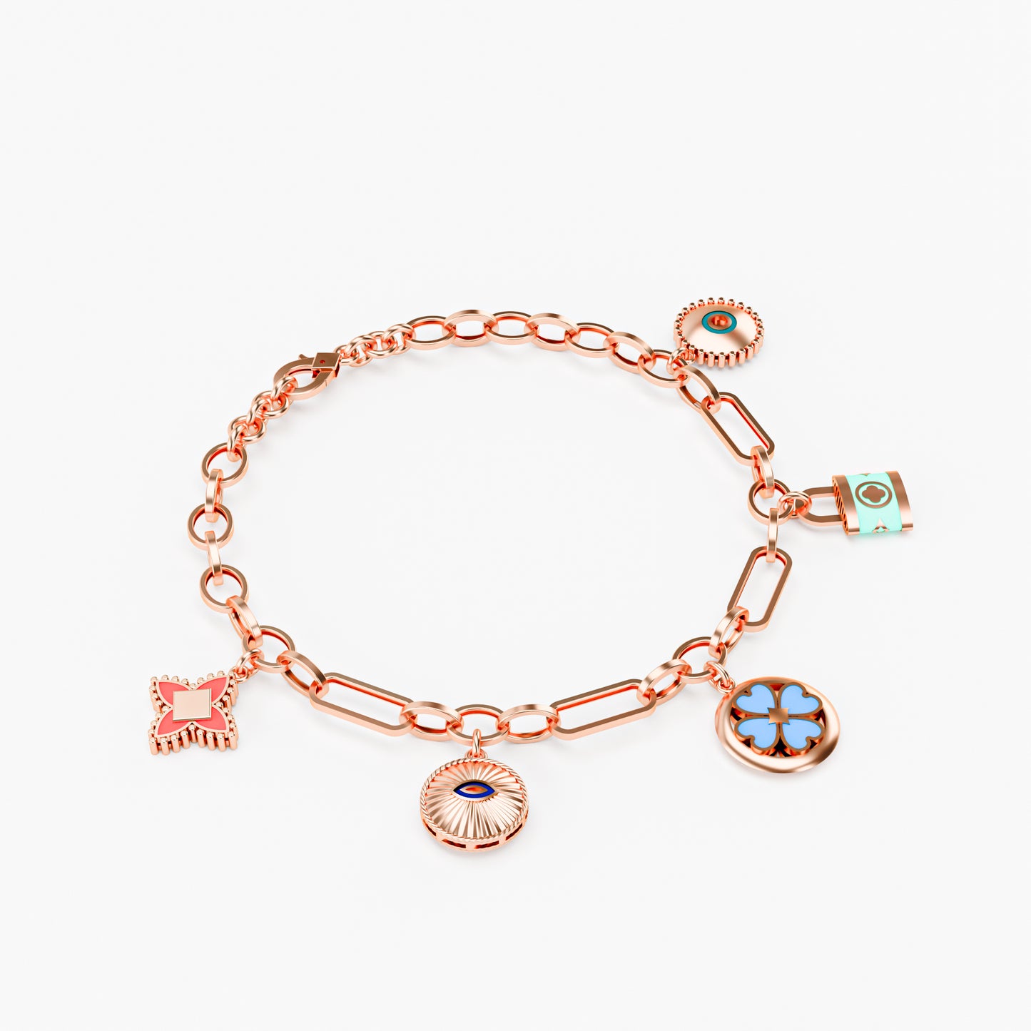 The Lucky Five - Enamel Lucky Charm Bracelet
