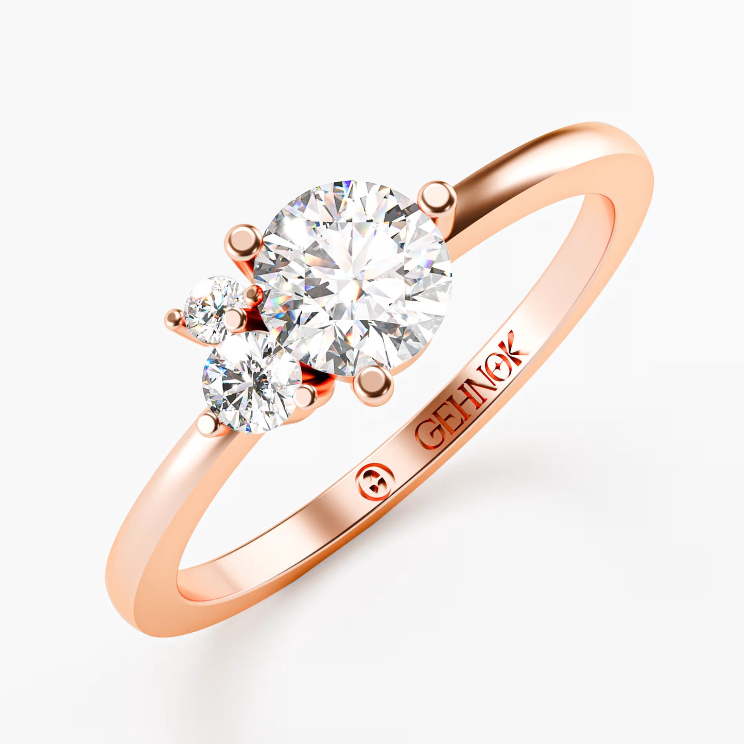 The Trilogy Ring - Three Diamond Cluster Ring by Gehnok