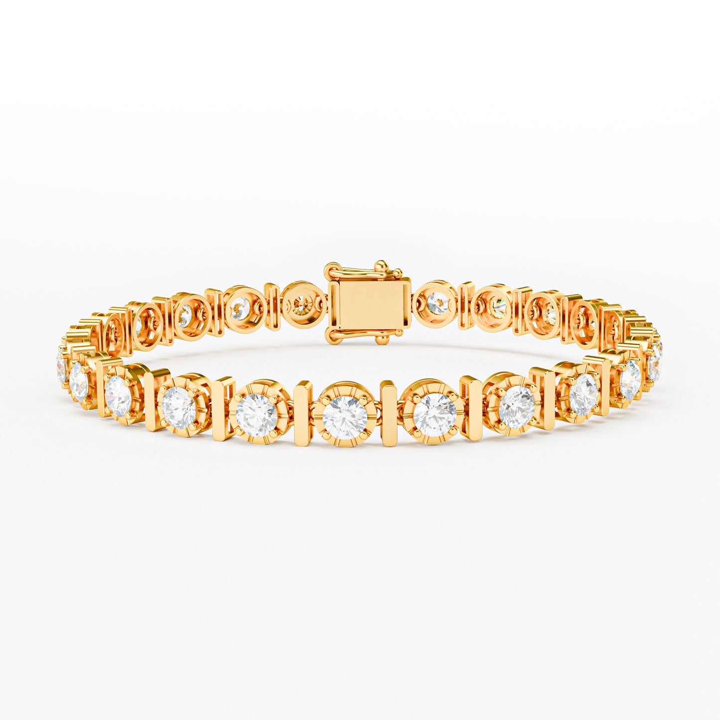 The Station - Graduated Diamond Open Bezel Tennis Bracelet