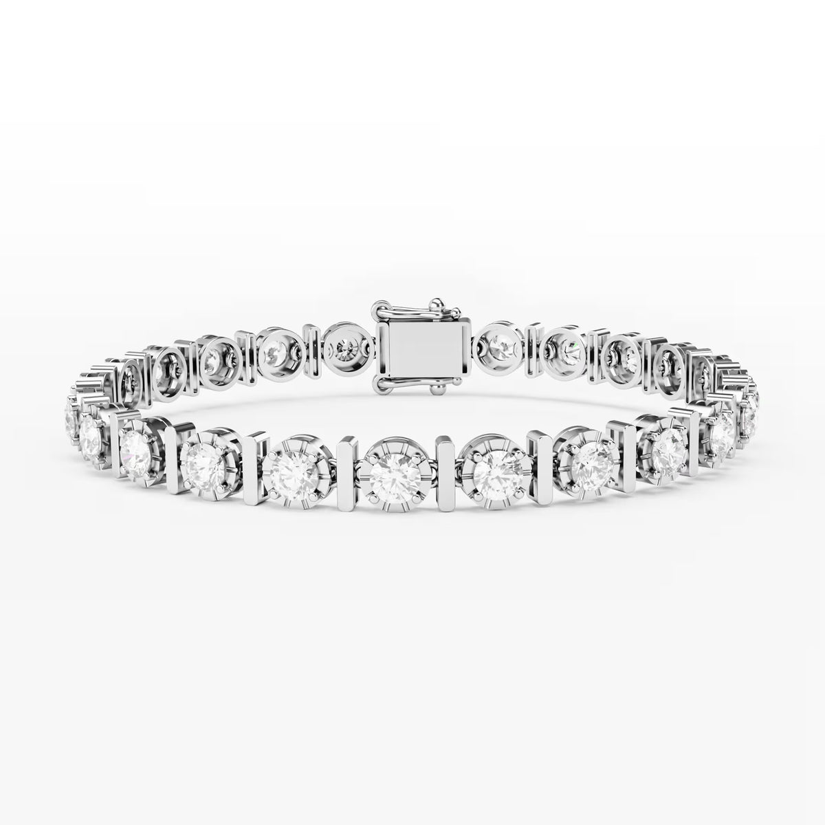The Station - Graduated Diamond Open Bezel Tennis Bracelet