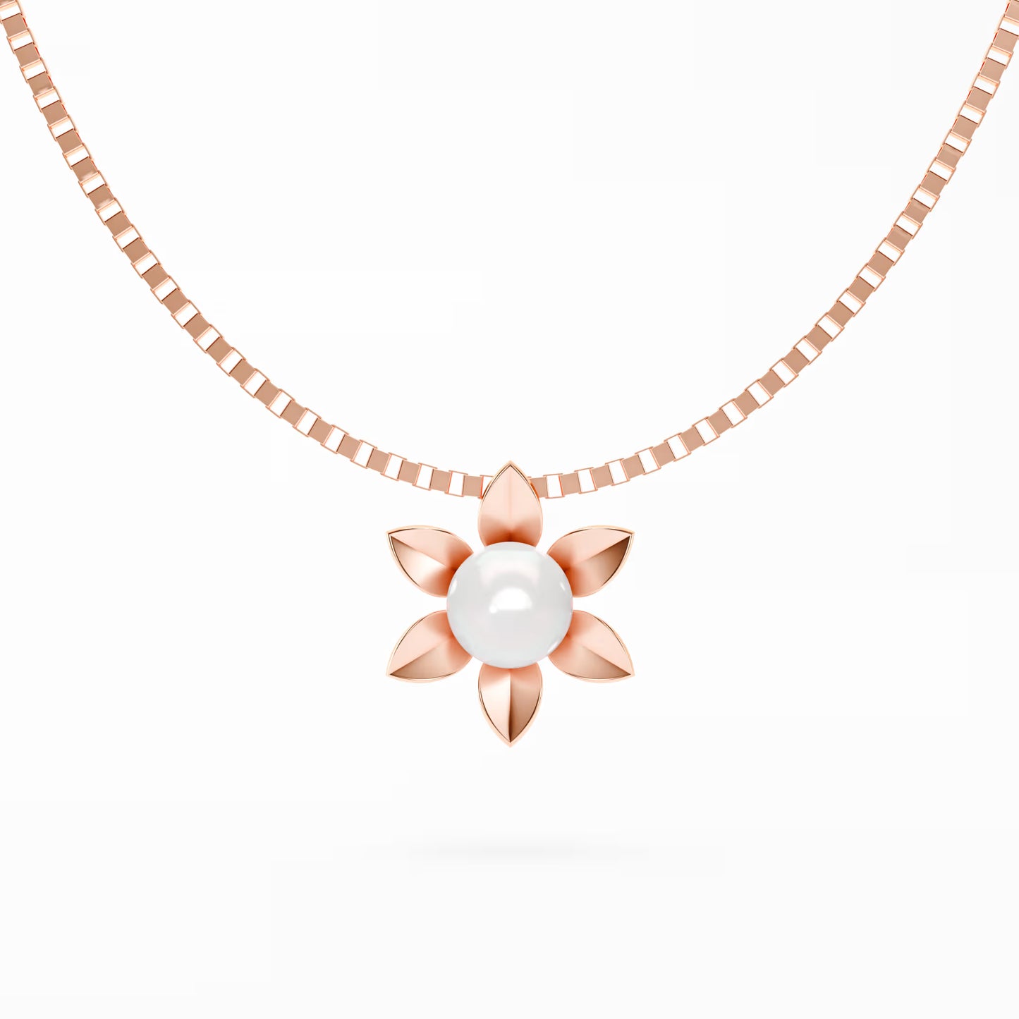The Pearl Bloom - Six Petal Flower Pearl Pendant