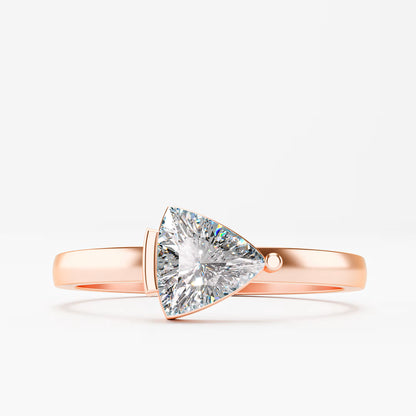 The Trillion - Triangle Diamond Half Bezel Solitaire