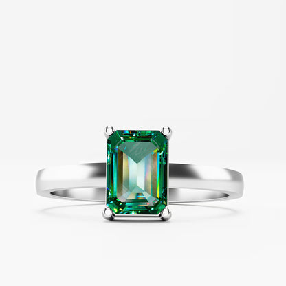 Emerald-Cut Solitaire Ring
