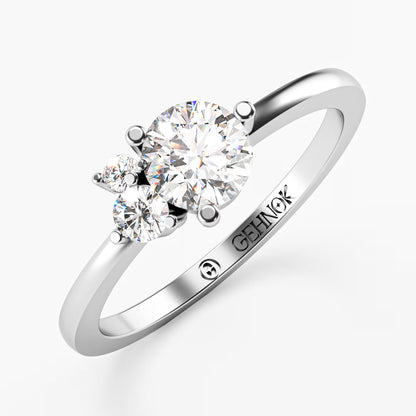 The Trilogy Ring - Three Diamond Cluster Ring by Gehnok