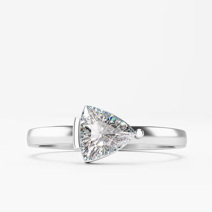 The Trillion - Triangle Diamond Half Bezel Solitaire