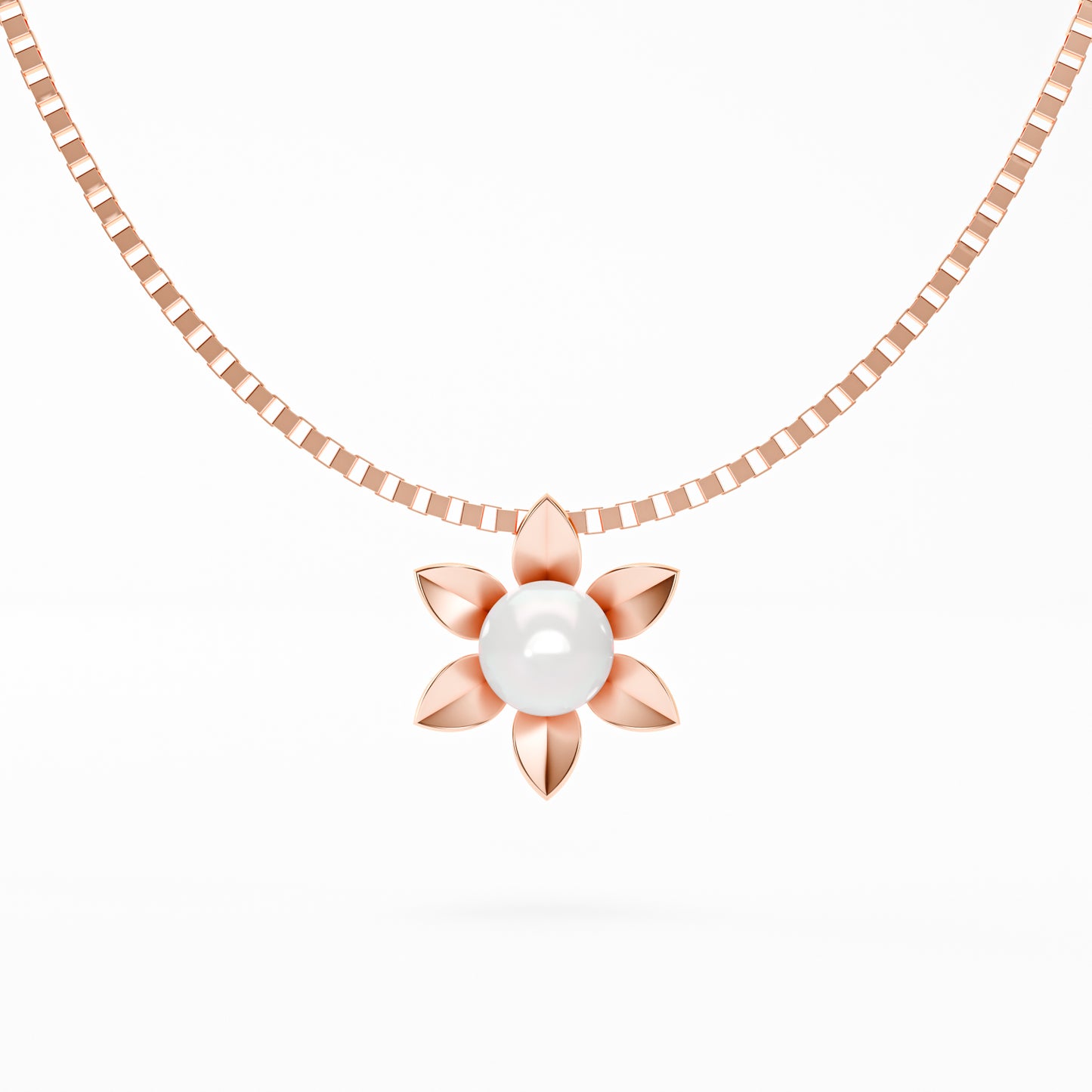 The Pearl Bloom - Six Petal Flower Pearl Pendant