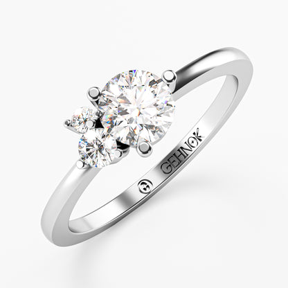 The Trilogy Ring - Three Diamond Cluster Ring by Gehnok