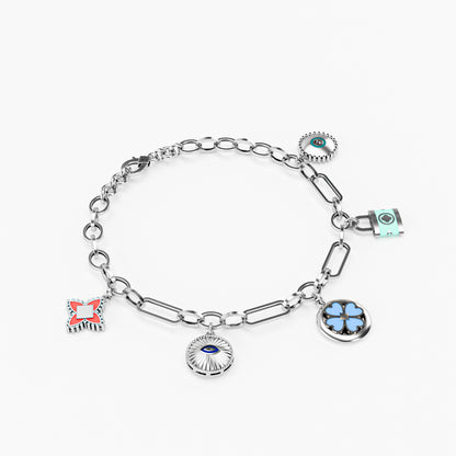 The Lucky Five - Enamel Lucky Charm Bracelet