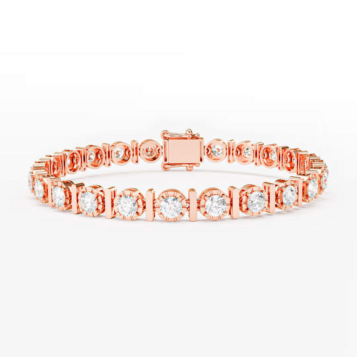 The Station - Graduated Diamond Open Bezel Tennis Bracelet