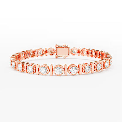 The Station - Graduated Diamond Open Bezel Tennis Bracelet