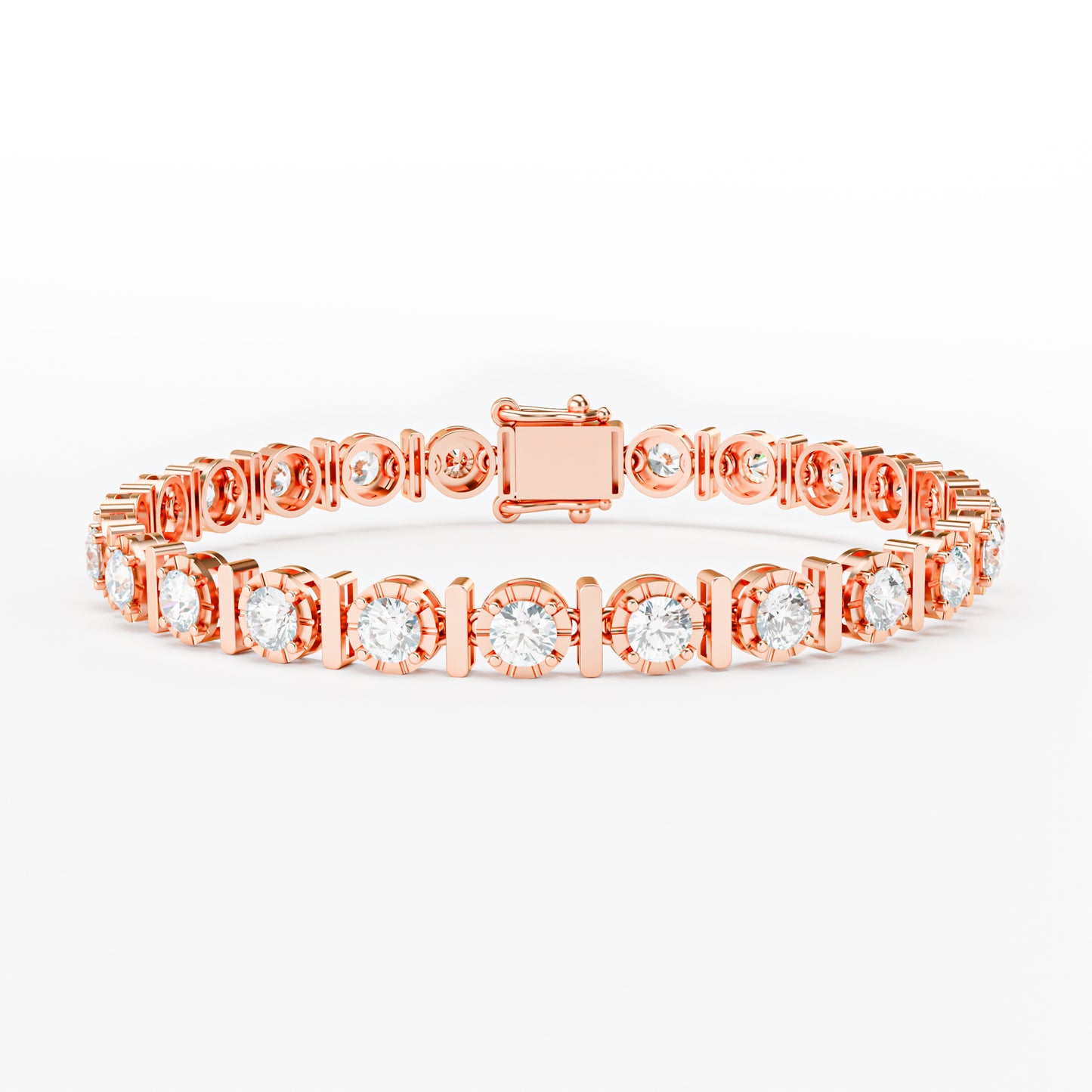 The Station - Graduated Diamond Open Bezel Tennis Bracelet