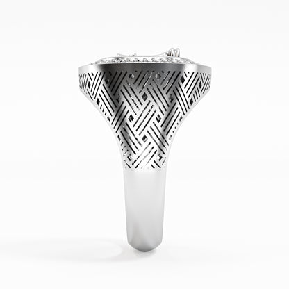 The King - Chess King Diamond Signet | onyx Ring by Gehnok