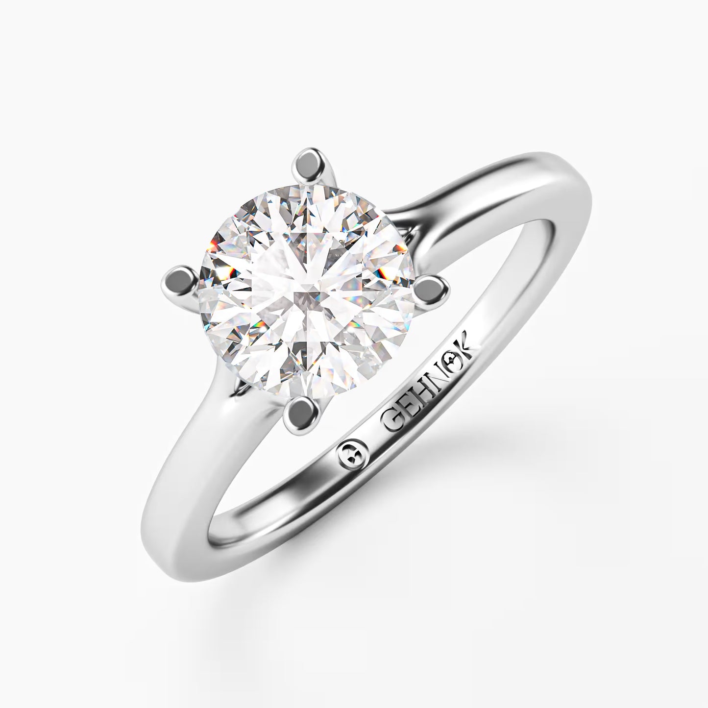The Classic - Round Brilliant Solitaire Engagement Ring by Gehnok
