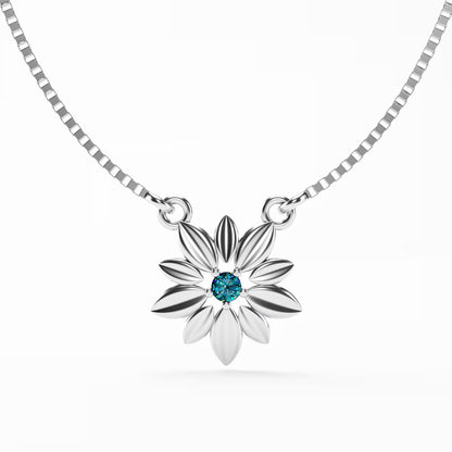The Daisy - Sculpted Flower Pendant Necklace