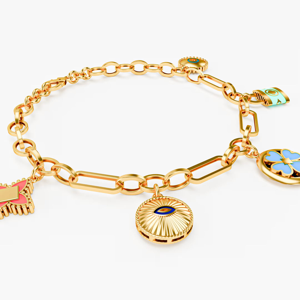 The Lucky Five - Enamel Lucky Charm Bracelet