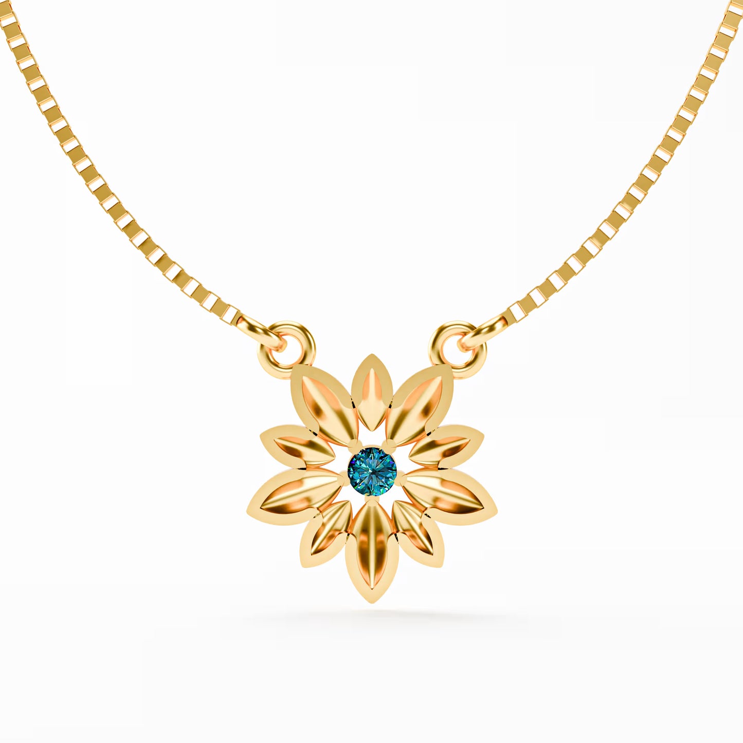 The Daisy - Sculpted Flower Pendant Necklace