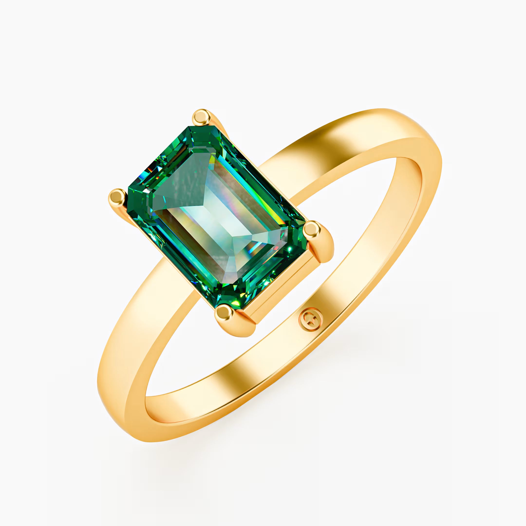 Emerald-Cut Solitaire Ring