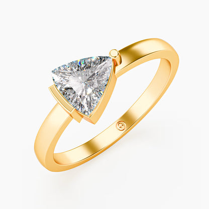 The Trillion - Triangle Diamond Half Bezel Solitaire