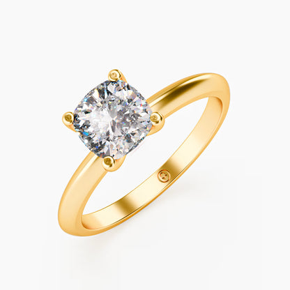 Classic Cushion Cut Solitaire Ring