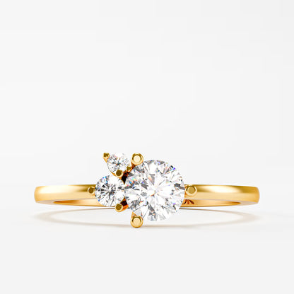 The Trilogy Ring - Three Diamond Cluster Ring by Gehnok