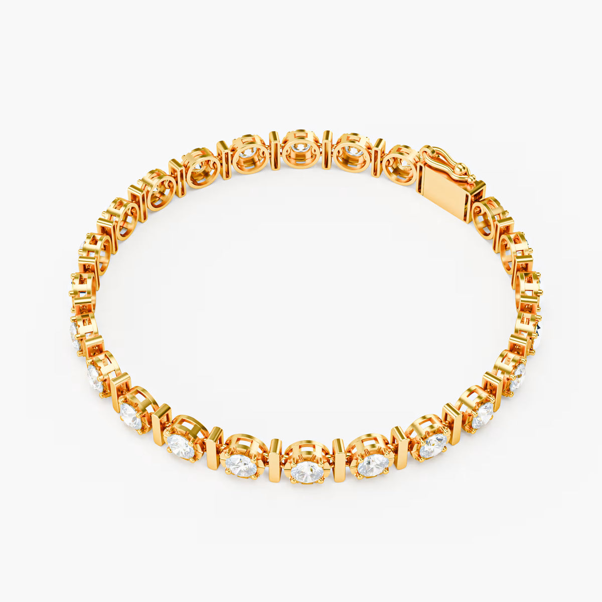 The Station - Graduated Diamond Open Bezel Tennis Bracelet