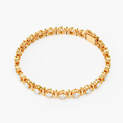 The Station - Graduated Diamond Open Bezel Tennis Bracelet