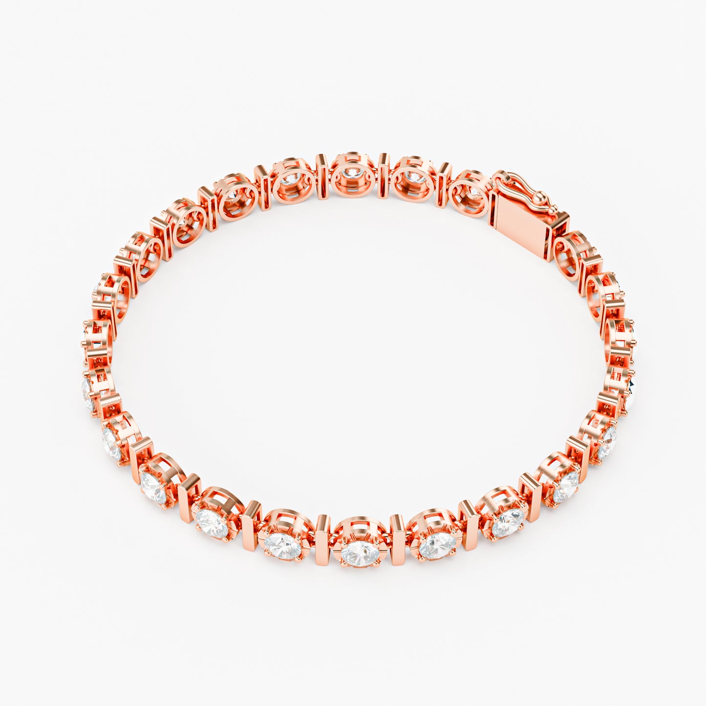 The Station - Graduated Diamond Open Bezel Tennis Bracelet
