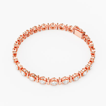 The Station - Graduated Diamond Open Bezel Tennis Bracelet