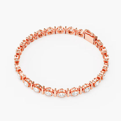 The Station - Graduated Diamond Open Bezel Tennis Bracelet