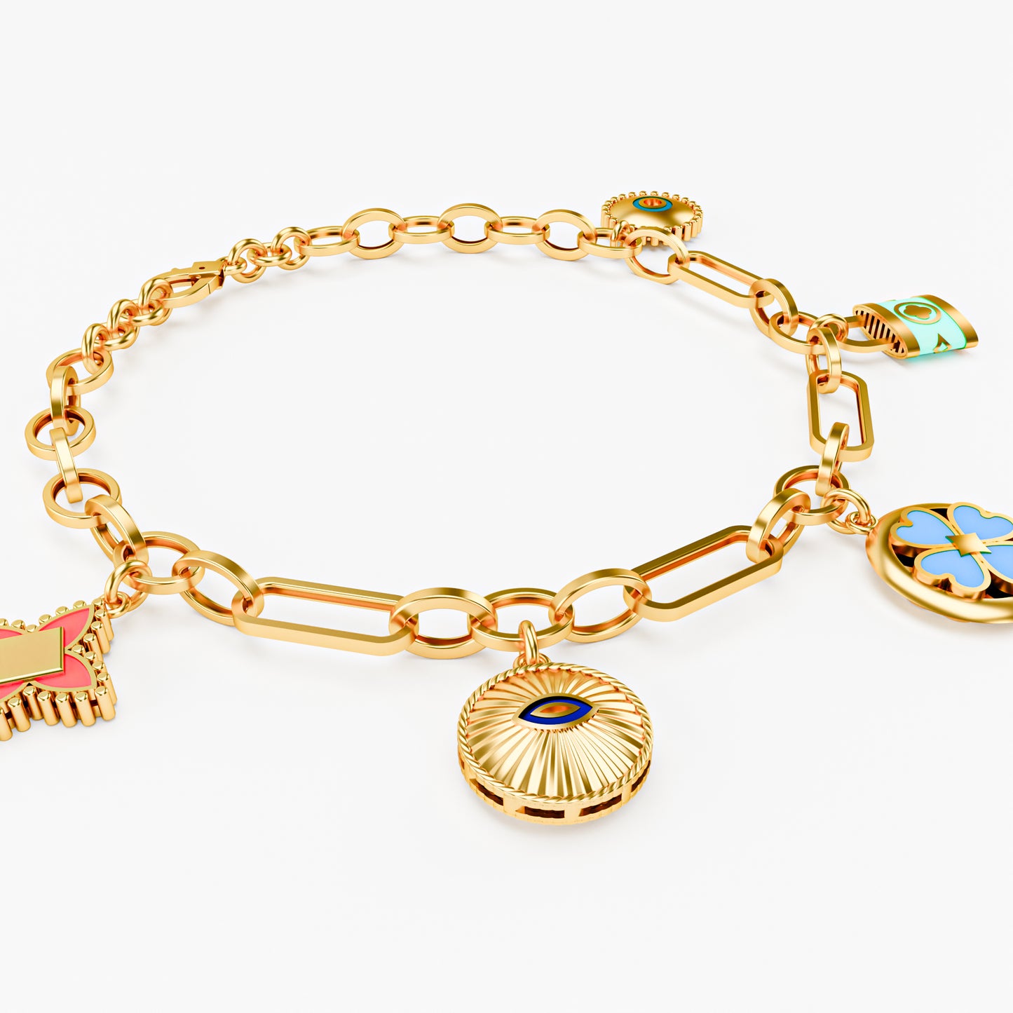 The Lucky Five - Enamel Lucky Charm Bracelet