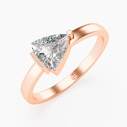 The Trillion - Triangle Diamond Half Bezel Solitaire