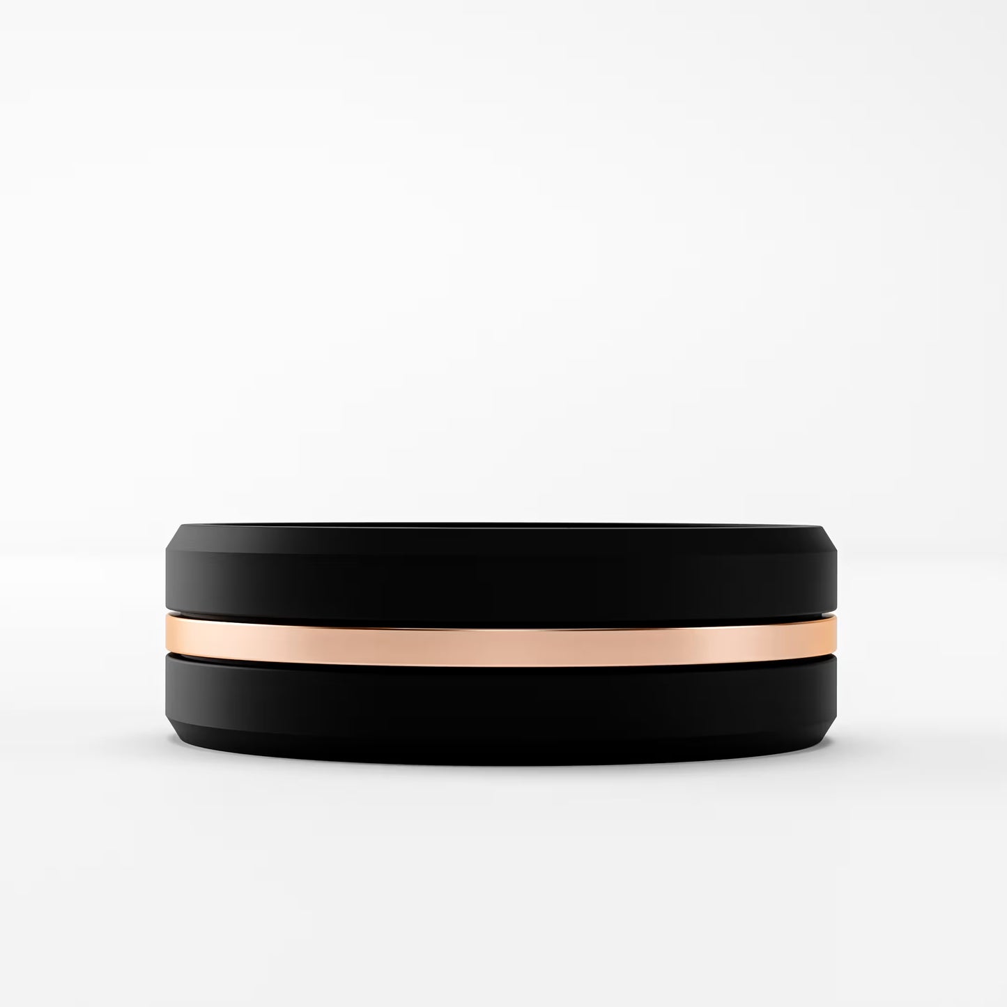 The Onyx Stripe - Black Onyx Band with Gold Center Inlay