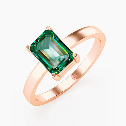 Emerald-Cut Solitaire Ring