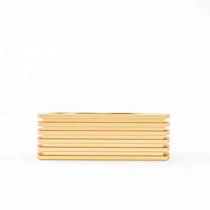 14K Solid Gold Men's Grooved Band Ring | Vertical Stripe Flat Top Statement Ring | Men's Wide Gold Band | Minimalist Men's Wedding Ring | Gift for Him | Bold Fine Jewelry