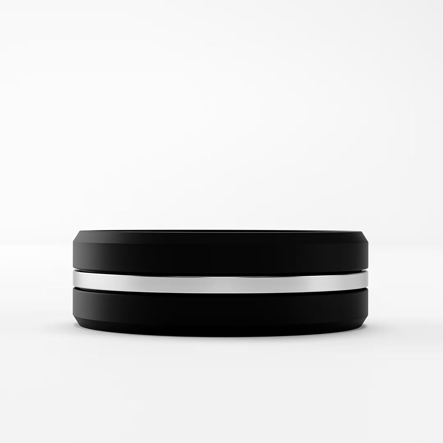 The Onyx Stripe - Black Onyx Band with Gold Center Inlay