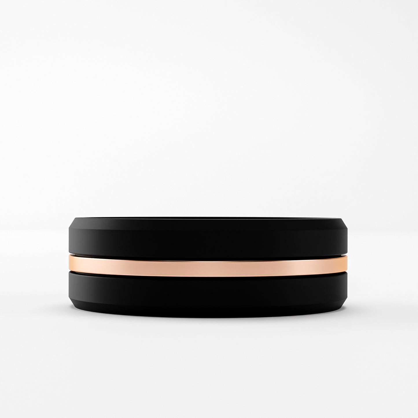 The Onyx Stripe - Black Onyx Band with Gold Center Inlay