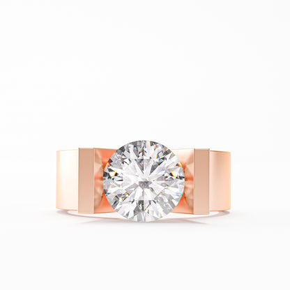 The Floating Stone - Men's Bar Set Diamond Ring