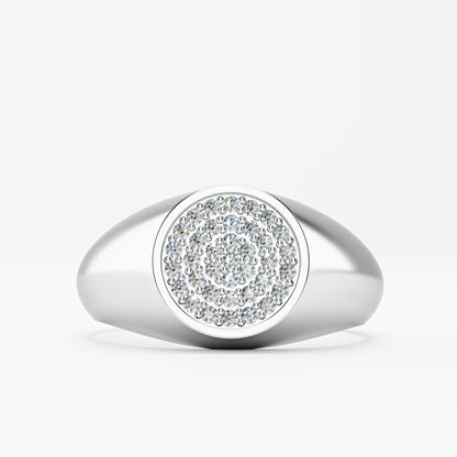 The Diamond Signet - Oval Pavé Diamond Men's Ring
