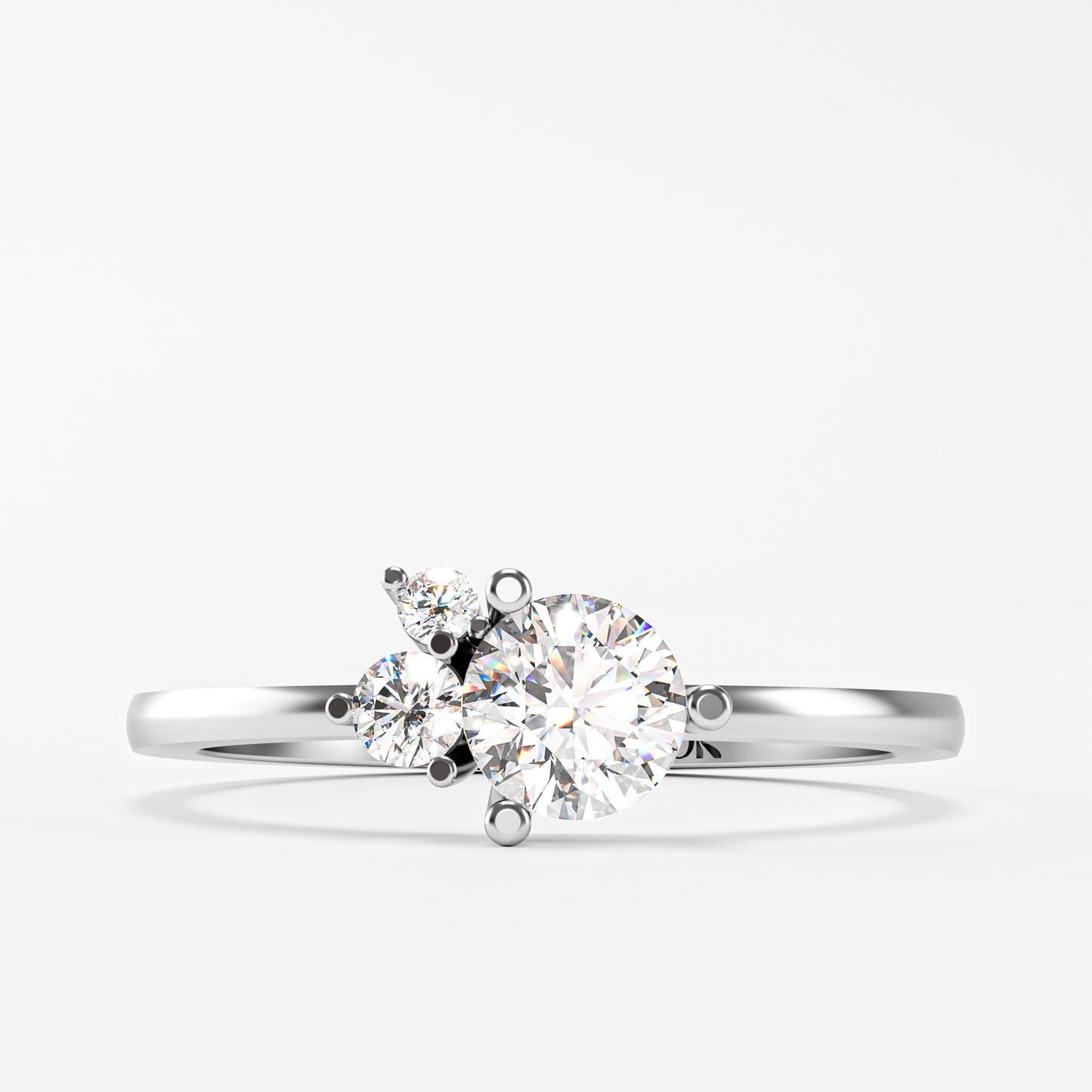 The Trilogy Ring - Three Diamond Cluster Ring by Gehnok