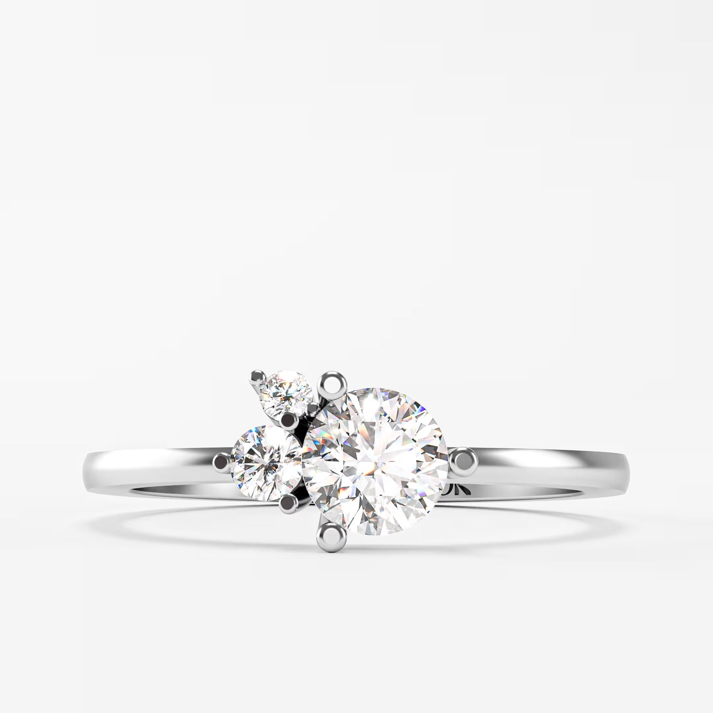 The Trilogy Ring - Three Diamond Cluster Ring by Gehnok
